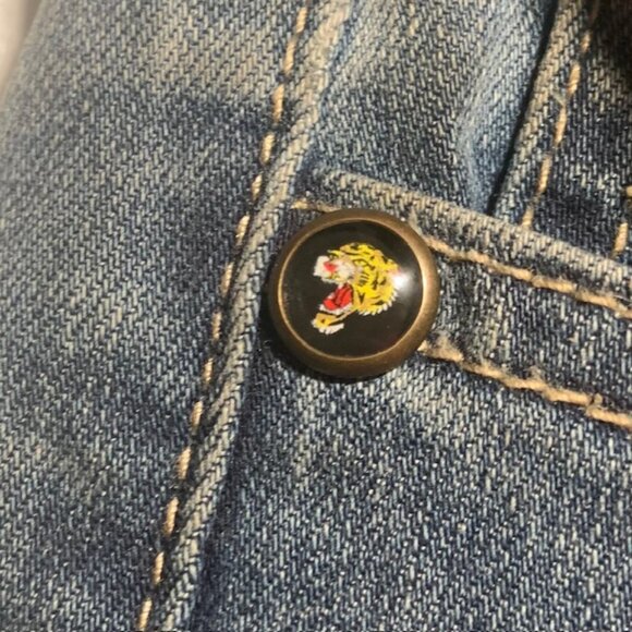 Vintage Ed Hardy Skull & Serpent Embroidered Low Rise Y2K Grail Jeans Size 26 - Picture 10 of 16